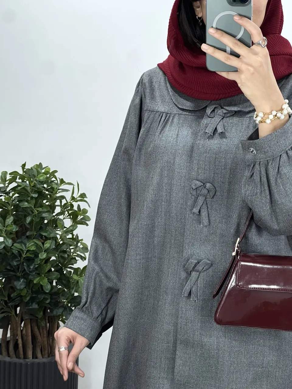 مانتو بلند پشمی پروانه (پیش فروش)